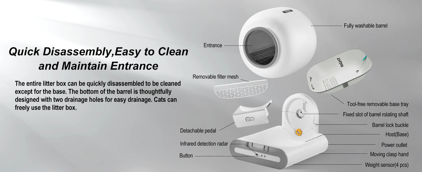 Petflx PureBox – Automatic Self-Cleaning Cat Litter Box with App Control