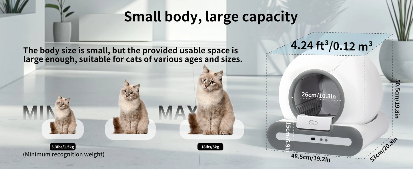 Petflx PureBox – Automatic Self-Cleaning Cat Litter Box with App Control