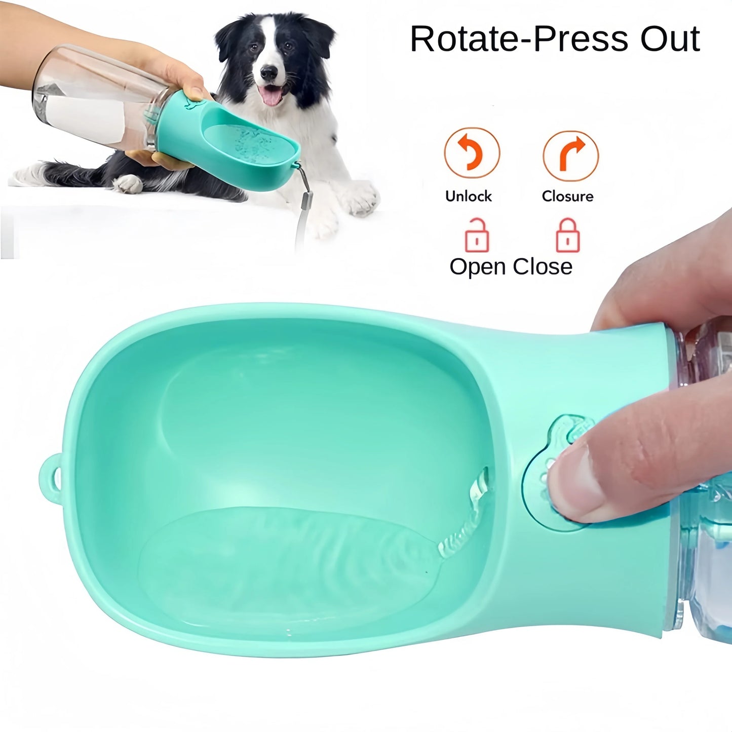Petflx 2-in-1 Food & Water Bottle