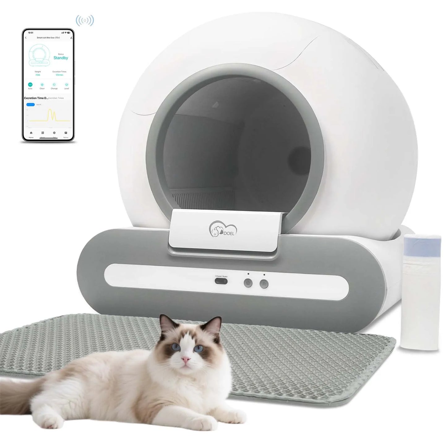 Petflx PureBox – Automatic Self-Cleaning Cat Litter Box with App Control